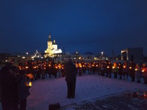Астраханские патриоты с. Цветное Володарского района провели акцию «Свеча памяти», в благодарность всем тем, кто защищал нашу Родину